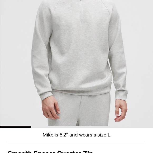 Lululemon Gray Quarter-Zip Sweater